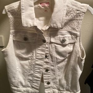 White Denim Vest